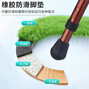 Aluminum Alloy Cane <b>Stool</b> With <b>Adjustable</b> <b>Height</b> And Non Slip Seat For Outdoor Use - Product Image 2