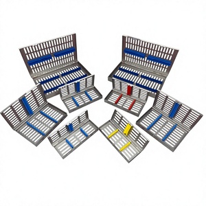 Casete de Esterilización para 4 Instrumentos, Sistema de Bloqueo con Botón, Acero Inoxidable, Accesorios de Silicona Resistentes al Óxido, Azul, Rojo, Verde, Gris - Product Image 6