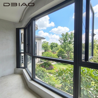 Ventana Integrada de Lujo DBIAO con Aislamiento Térmico, Apertura Exterior Abatible, Insonorizada, Triple Aislamiento, Doble Acristalamiento para Espacios Modernos