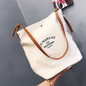 Túi đeo vai vải bố dung tích lớn, in logo tùy chỉnh, thiết kế đơn giản, túi xách đi làm, dành cho sinh viên đại học, in chữ - Product Image 3