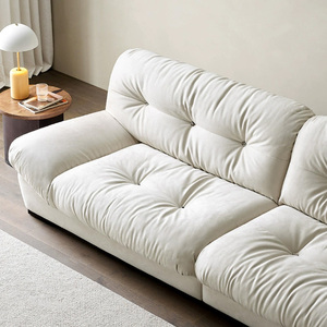 Cloud <strong>Sofa</strong> Living Room <strong>Small</strong> Apartment Straight Three-Seater Modern Simple New Cream Style Cat-Resistant <strong>Sofa</strong> - Product Image 2