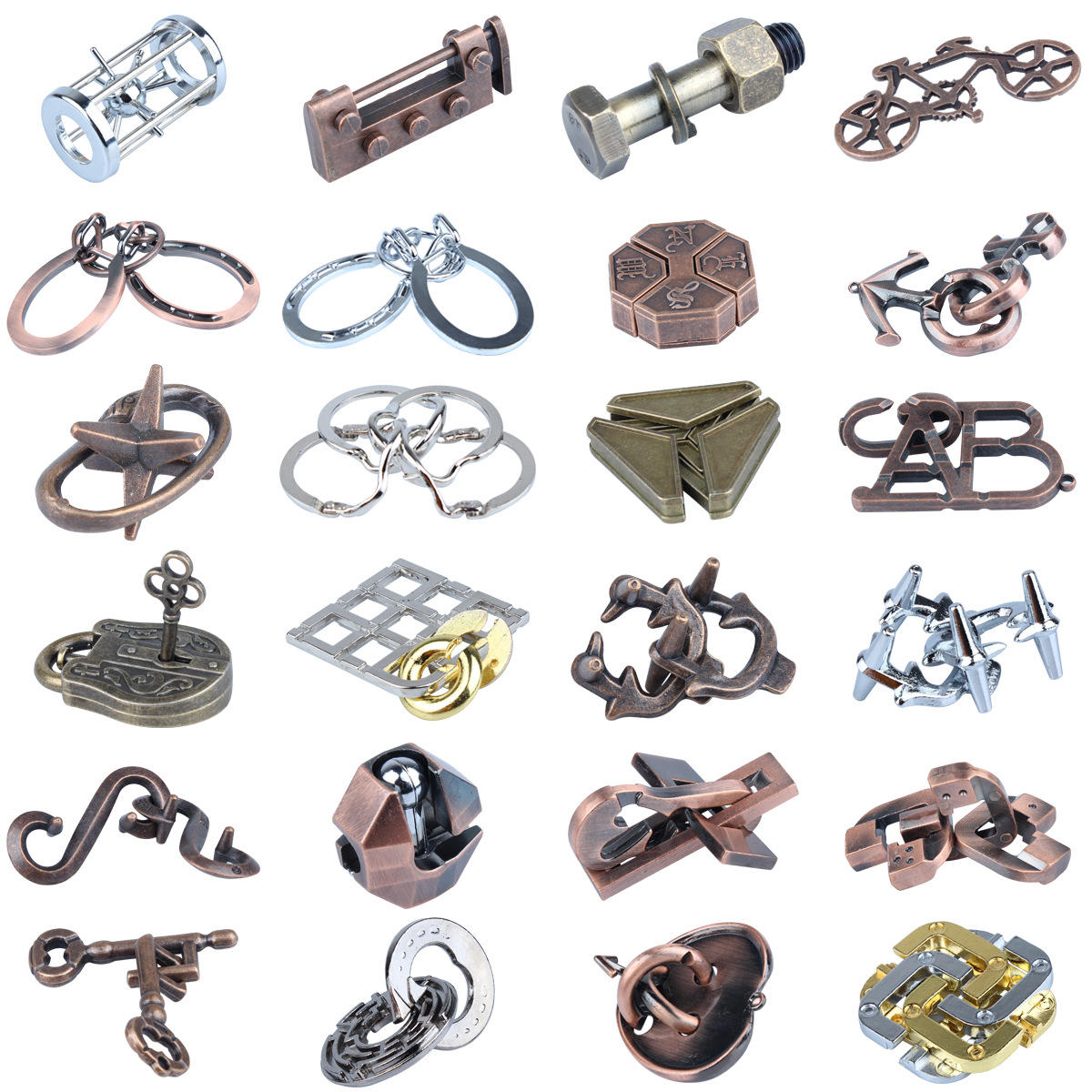 Лидер продаж, новинка, 3D Игрушки для развития интеллекта, головоломка для мозга, металлический пазл для взрослых