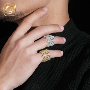 S925 Sterling <b>Silver</b> Men Wide Band <b>Ring</b> Full Paved Lab Grown Diamond <b>Cross</b> <b>Ring</b> IGI Certified Hip Hop Statement Jewelry - Product Image 5