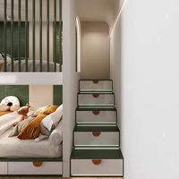 Lits superposés modernes JINS Eibele pour enfants, en bois massif, confortables, ensemble de chambre à coucher scolaire avec rangement