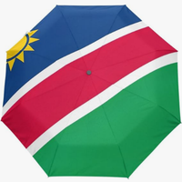 Parapluie entièrement automatique de haute qualité, imprimé du drapeau national du Rwanda, anti-salissures, facile à nettoyer, style créatif