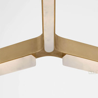 Lustre en cuivre albâtre moderne minimaliste NHB-C166 Pendentif de restaurant créatif avec couleur naturelle