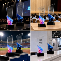 Trophée en acrylique personnalisé, gravé sur mesure, écologique, impression couleur de qualité supérieure, transparent, pour les récompenses sportives d'entreprise