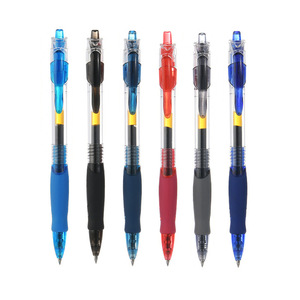 Stylo gel à bouton-poussoir 0,5 mm, corps en plastique, portable, pour bureau, étudiants, usage général, outil d'écriture - Product Image 4