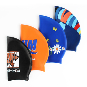 Nuevo <span class=keywords><strong>Gorro</strong></span> de Natación de Silicona Impermeable con Estampado Personalizado a la Moda <span class=keywords><strong>para</strong></span> Mujeres, Hombres y Niños, Logo Personalizable <span class=keywords><strong>para</strong></span> E-Commerce - Product Image 3