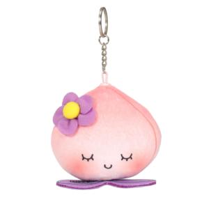 Llavero de Peluche Suave con Forma de Durazno Rosa, Personalizable con Logotipo, OEM/ODM Disponible, Colgante de Peluche para Bolsos, Llavero de Peluche con Forma de Durazno de Dibujos Animados - Product Image 1