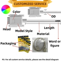 Cable redondo de 0,5 M/1m/1,5 m/3m/5M/10m, Conector de cable de M-F