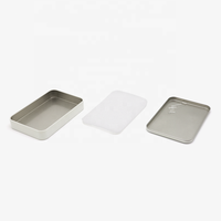 Vente chaude Carré Cadeau Décoratif Mini Rectangulaire Gummy Tin Emballage Cookie Métal Bonbons Menthe Chocolat Boîte En Fer Blanc