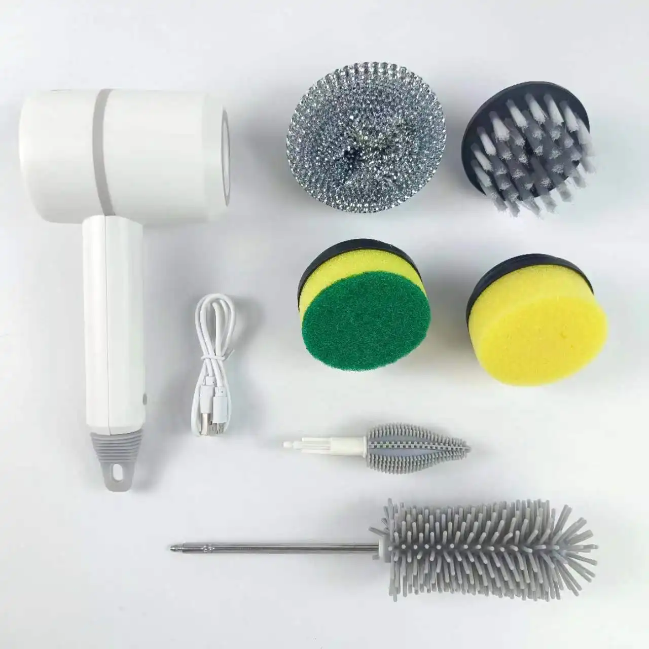 2024 New wholesale multi-functional household electric cleaning brush with variety brush heads can be replaced