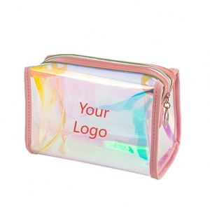 Bolsa de Maquillaje Transparente con Cierre de TPU, Bolsa para Lápiz Labial, Organizador de Artículos de Aseo, Bolsa de Cosméticos Transparente para Viaje - Product Image 1