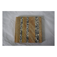 Posavasos de Lujo de Primera Calidad con Forma Cuadrada de Madera y Resina, Reutilizable, Hecho a Mano, Grosor Personalizado para Decoración de Mesa