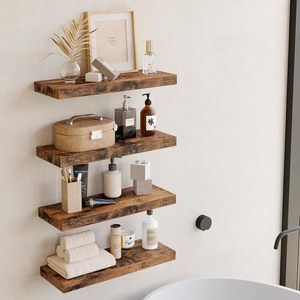 Étagères de Rangement Murales en Bois pour Salon, Étagères Flottantes Murales Minimalistes, Présentoir de Chambre - Product Image 4