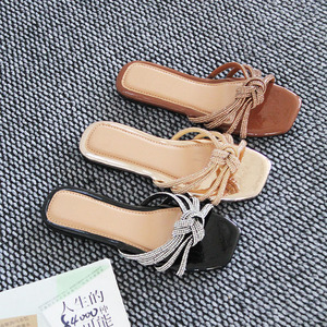 Fashionable Style Casual Open-toe Rhinestone Lightweight Women's Sandals and <b>slippers</b> - Product Image 1