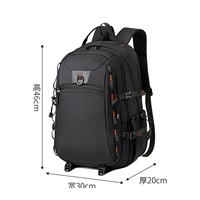 Sac à dos pour ordinateur portable léger et de grande capacité avec port USB, design respirant, pour un usage unisexe