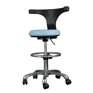Taburete con Ruedas y Respaldo para Consultorio Dental, para Unidad de Silla Oftalmológica - Product Image 1