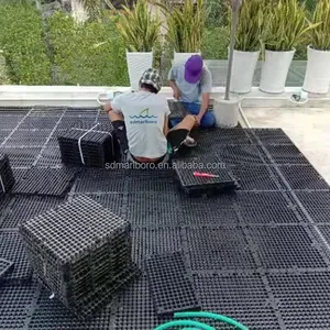 SDM papan HDPE plastik redup, bahan konstruksi baki drainase HDPE untuk rumput atap taman produk pekerjaan tanah