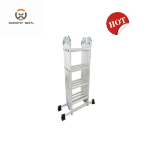 Scala in Alluminio Multiuso Pieghevole e Regolabile, Capacità 150KG, Resistente alla Corrosione, Lunga Durata - Product Image 5