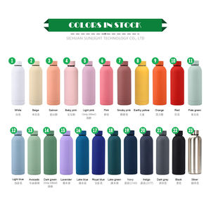 Botella de Agua de Viaje de 500 ml, Venta al por Mayor, Logotipo Personalizado, Termo de Acero Inoxidable de 750 ml, Botella de Agua Caliente con Revestimiento de Goma - Product Image 5