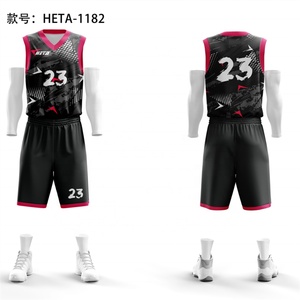 Maillots de basket-ball personnalisés en gros pour équipes, séchage rapide, haute qualité, grandes tailles, ensemble de maillots de basket-ball avec logo personnalisé - Product Image 2