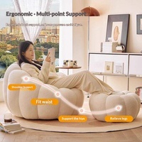 Canapé paresseux inclinable pour dormir, chaise de loisirs individuelle en forme de citrouille, lit pour chien peu encombrant, canapé sans accoudoirs, design mignon de dessin animé en PU