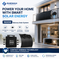 Sistem Mikro Inverter Surya 1600W Tahan Air IP67 dengan Pemantauan WIFI untuk Balkon Rumah, Solusi Energi Surya Terhubung Jaringan