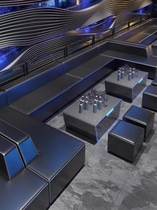 Ensemble de meubles de bar d'angle pour restaurant - Mobilier commercial en bois massif pour café et centre commercial - Product Image 3