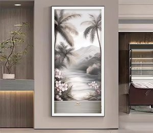 Pittura a smalto retrò a mano-elegante rima di bambù e arte decorativa a tema floreale cortile - Product Image 5