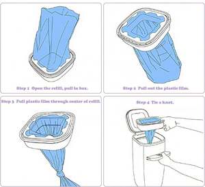 Sacs de recharge pour poubelle à couches, résistants, en HDPE, directement de l'usine, pour l'élimination des couches de bébé, avec contrôle des odeurs - Product Image 5