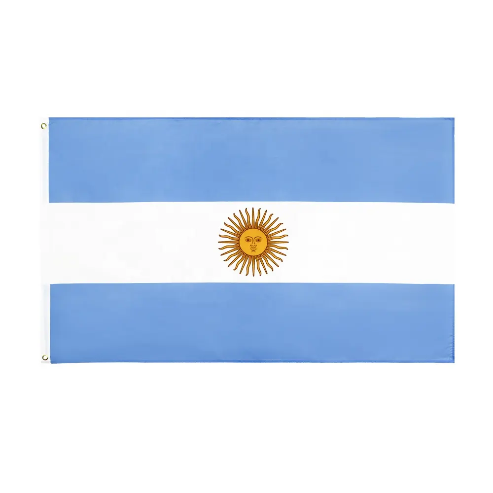 Ready to Ship 100% Polyester 3x5ft Stock Printed AR Argentine Argentinian Argentina Flag