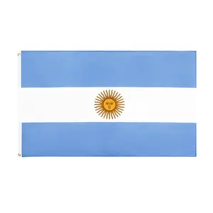 出荷準備完了100% ポリエステル3x5ftストックプリントARアルゼンチンアルゼンチンアルゼンチン国旗