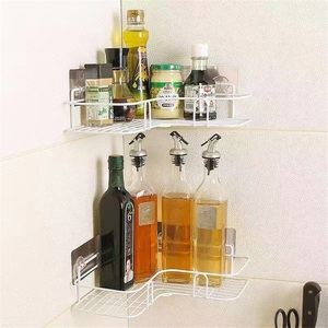 Punch-free Toilet Bathroom <b>Corner</b> Rack Modern Design Hotel Use <b>Standing</b> Mount Metal Vanity - Product Image 2