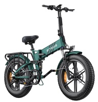 Vélo électrique pliable de 20 pouces avec porte-bagages arrière en alliage d'aluminium pour adultes, 750W, batterie au lithium, pneus larges amortisseurs, écran LCD, 48V