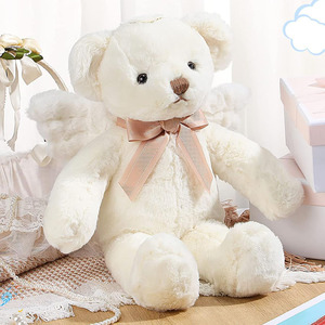 Peluche Ours Ange Peluche Animal Mignon Aile Arc Poupées Petite Amie ODM Famille Garçon Fille Baby Shower Personnalisé Baptême Ours Peluche - Product Image 4