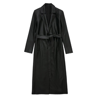 LEDUO Custom Lederjacke Damen Qualität Custom Logo Damen Long Leder Trenchcoat Winter jacke für Damen