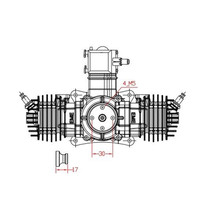 Moteur à essence EME 70CC / Moteur à essence 7.1HP / 7000RPM EME70 pour modèle d'avion à essence RC