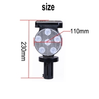 Balise solaire haute puissance à 12 LED en PC et ABS avec modes Flash/Flash Intensif/Synchronisation, indice de protection IP66 pour la sécurité routière
