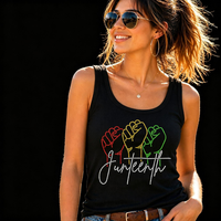 Motif en strass thermocollant personnalisé Juneteenth pour T-shirts