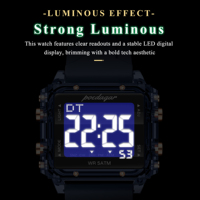 Jam Tangan Pria Poedagar E123 Trendy Original Digital LED Display Tahan Air Multifungsi Elektronik Olahraga Reloj Montre