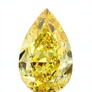 DADA BHAVANI GEMS CO 87 1.00 CARAT PEAR CUT VIVID YELLOW COLOR LAB GROWN DIAMOND IGI Certified for Jewelry Making - Product Image 1