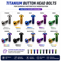 Sekrup Kepala Tombol Hex Socket Berlapis Warna GR5 Baut Titanium untuk Modifikasi Sepeda Motor