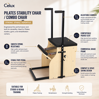 Chaise Wunda en bois de chêne écologique et durable, réglable, pour studio de Pilates, vente en gros, garantie 2 ans