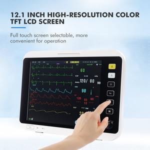 Thiết Bị Theo Dõi Dấu Hiệu Quan Trọng Đa Thông Số ICU Của Thú Y Thú Y <span class=keywords><strong>12</strong></span>.1 Inch Màn Hình Đa Thông Số <span class=keywords><strong>ECG</strong></span> ETCO2 - Product Image 4