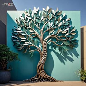 Sculpture murale en laiton moderne en métal personnalisée pour l'extérieur, grande sculpture en bronze <span class=keywords><strong>de</strong></span> l'<span class=keywords><strong>arbre</strong></span> <span class=keywords><strong>de</strong></span> <span class=keywords><strong>vie</strong></span>, statue murale pour la décoration <span class=keywords><strong>de</strong></span> la maison et du jardin - Product Image 5