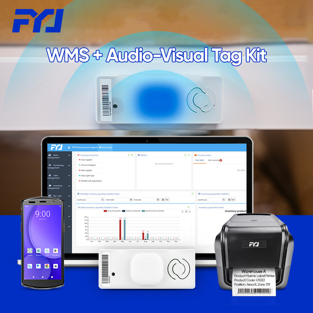 FYJ Warehouse Control System 7 Colors LED Alarm Real-time Location Cross-Border E-Commerce Small Size Warehouse Software