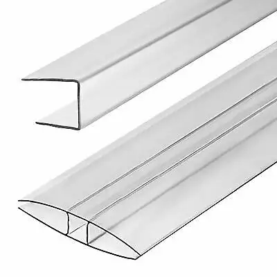 Accessoires de montage en feuille de polycarbonate en plastique, profil de section U/H, prix d'usine