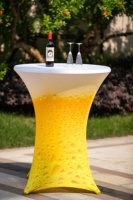 Couverture de table de bistro extensible Spadex en polyester Offre Spéciale pour tables à plis élevés avec un diamètre supérieur de 80/85cm pour les fêtes en plein air